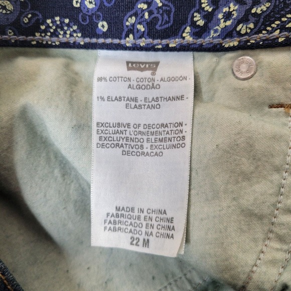 Levis Jeans Perfect Waist 525 Bootcut Womens Sz 22 M Flap Pockets Dark Wash New - Picture 11 of 16